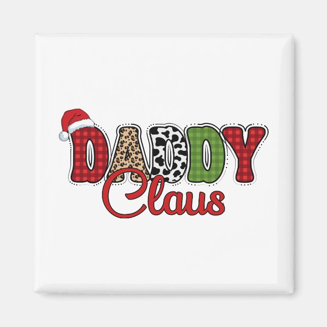 Daddy Claus Kariert Pattern-60095 Magnet (Vorne)