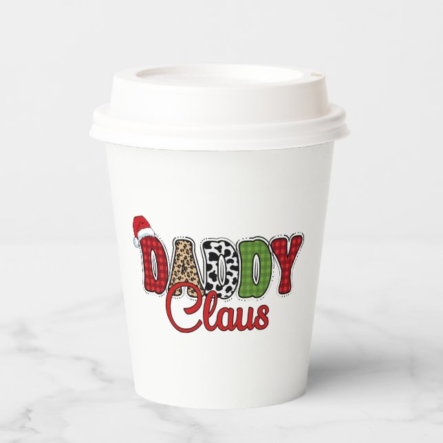 Daddy Claus Kariert Pattern-60095 Pappbecher (Vorderseite)