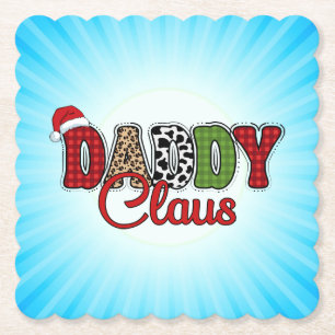 Daddy Claus Kariert Pattern-60095 Untersetzer