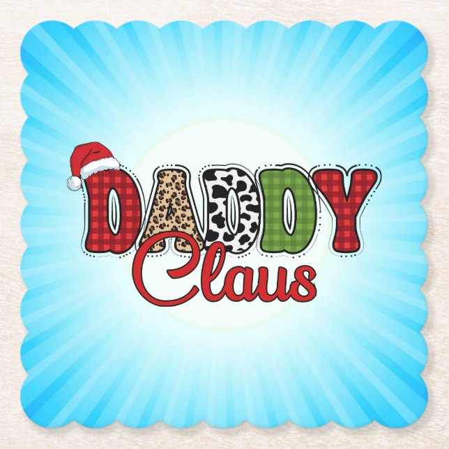 Daddy Claus Kariert Pattern-60095 Untersetzer (Vorderseite)