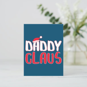 Daddy Claus Matching Weihnachtskostüme Postkarte