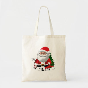 Daddy Claus mit einem Rentier Tragetasche