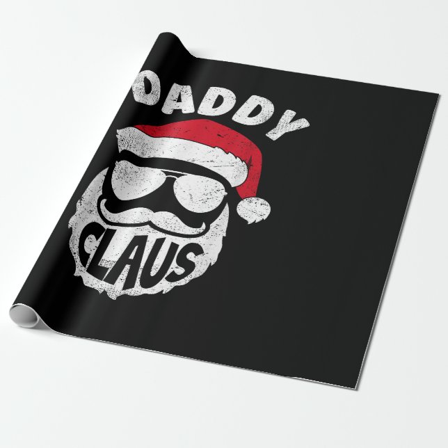 Daddy Claus Santa Claus Funny Christmas Matching P Geschenkpapier (Ungerollt)
