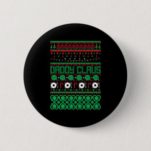 Daddy Claus Ugly Christmas Sweater Christmas Ohrts Button
