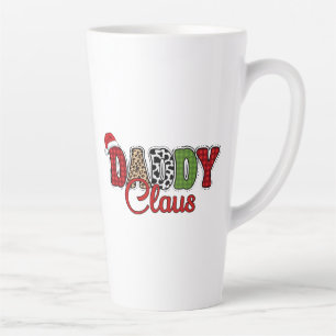 Daddy Claus Weihnachten Karo-Text-Design-50095 Milchtasse