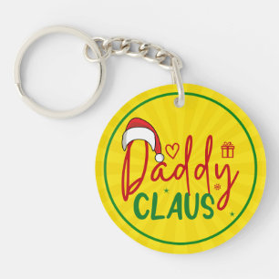 Daddy Claus Weihnachtsdesign Schlüsselanhänger