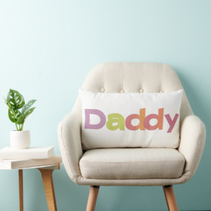 Daddy Colorful Slogan Lendenkissen