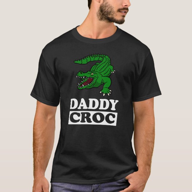 Daddy Crocodile T - Shirt Animal Vater Father Gift (Vorderseite)