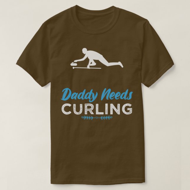 Daddy Curling Funny Design für Geschenk T-Shirt (Design vorne)