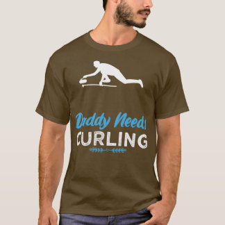 Daddy Curling Funny Design für Geschenk T-Shirt