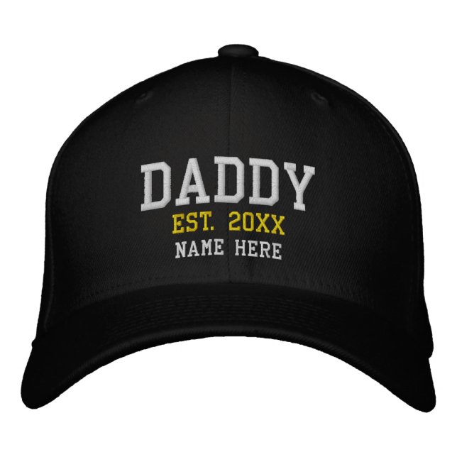 Daddy Custom Geschenk bestickte Baseballkappe (Vorderseite)