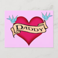 Daddy - Custom Heart Tattoo T - Shirt & Geschenke