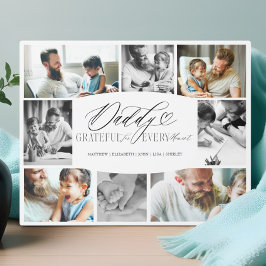 Daddy dankbar für jeden Moment FotoCollage Fotoplatte