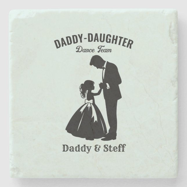 Daddy-Daughter Dance Team (2) Steinuntersetzer (Vorderseite)