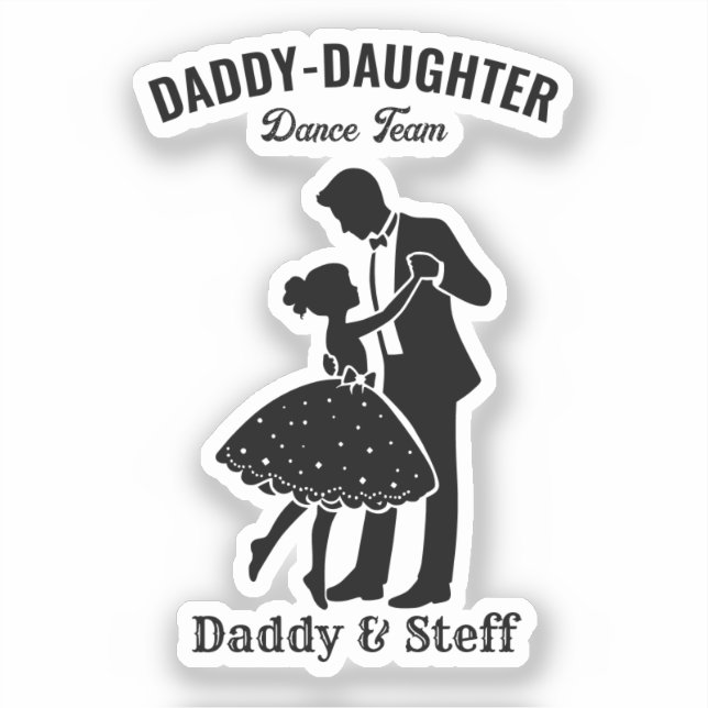 Daddy-Daughter Dance Team (4) T - Shirt Aufkleber (Vorderseite)