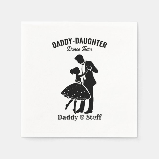 Daddy-Daughter Dance Team (4) T - Shirt Serviette (Vorderseite)