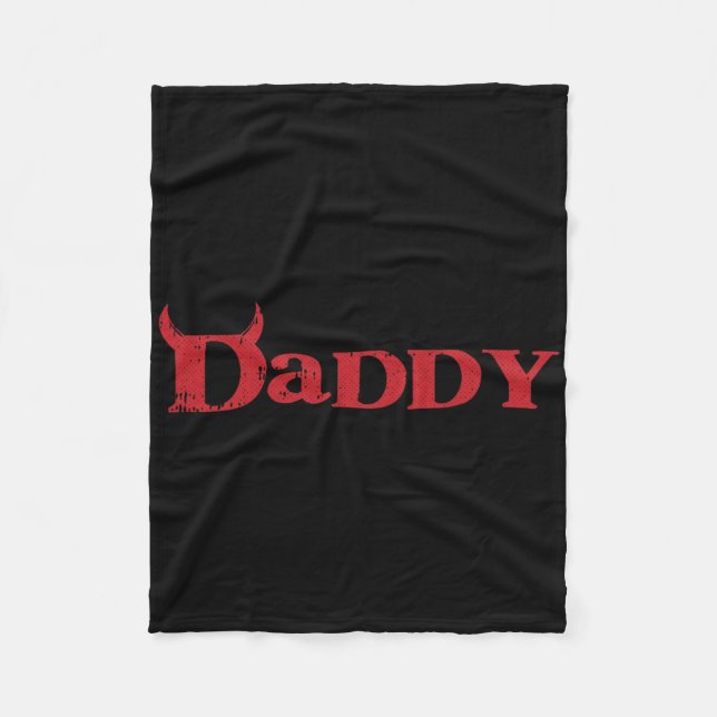 Daddy Devil Horn Lazy Halloween Kostüm Gothic Pap Fleecedecke (Vorderseite)