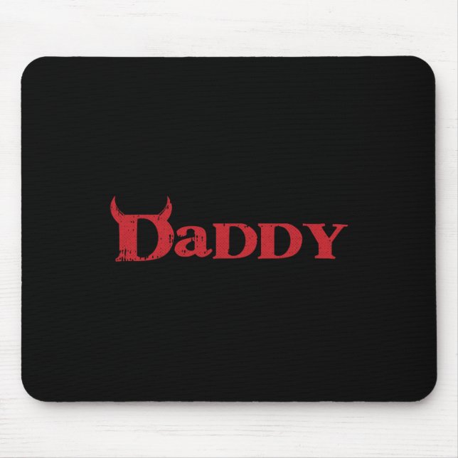 Daddy Devil Horn Lazy Halloween Kostüm Gothic Pap Mousepad (Vorne)