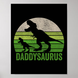 Daddy Dinosaur Daddy Funny Fathers Day Gift Poster