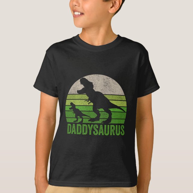 Daddy Dinosaur Daddy Funny Fathers Day Gift T-Shirt (Vorderseite)