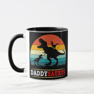 Daddy Dinosaur Daddysaurus 2 Kinder Vater Tag Tasse