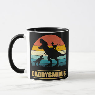 Daddy Dinosaur Daddysaurus 2 Kinder Vater Tag Tasse