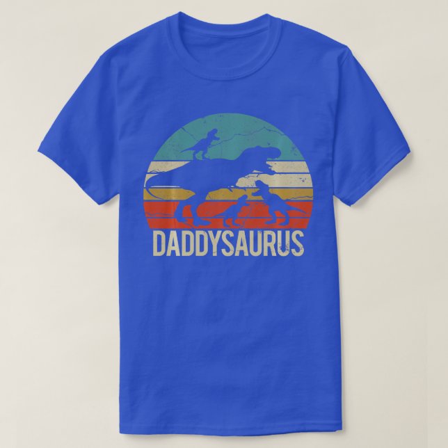 Daddy Dinosaur Daddysaurus 3 Kids xmas chris T-Shirt (Design vorne)