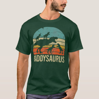 Daddy Dinosaur Daddysaurus 4 vier Kinder Geschenk  T-Shirt