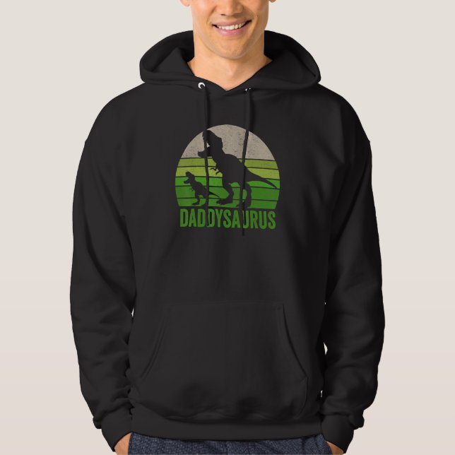 Daddy Dinosaur Daddysaurus Vatertag Hoodie (Vorderseite)