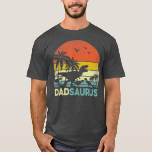 Daddy Dinosaur Dadsaurus 3 Kinder Vater T-Shirt