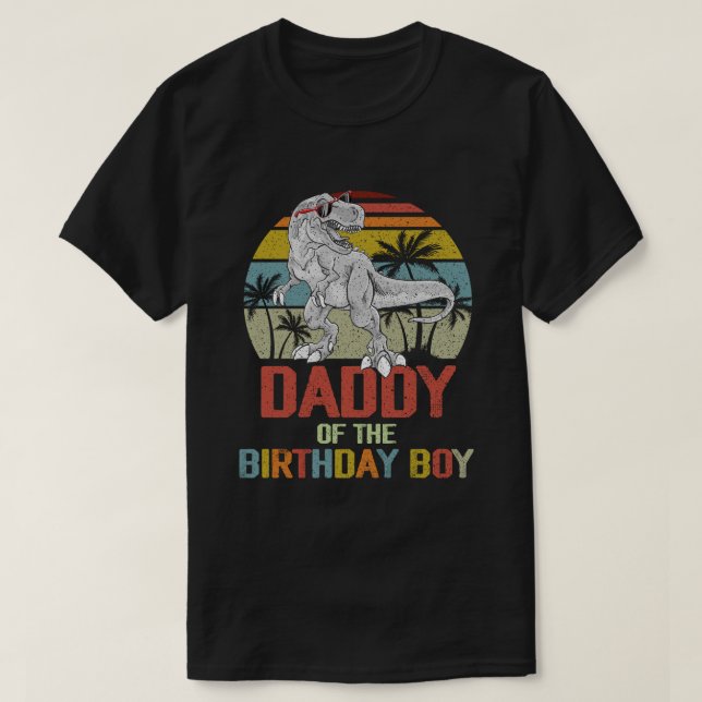 Daddy Dinosaur von der Vater-Familie des Geburtsta T-Shirt (Design vorne)