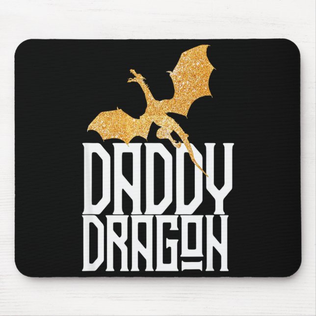 Daddy Dragon Christmas Shirt Matching Family Dad H Mousepad (Vorne)