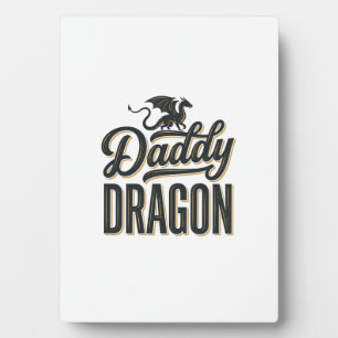 Daddy Dragon Vintage Gravur Shirt Design_1 Fotoplatte