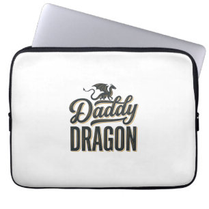 Daddy Dragon Vintage Gravur Shirt Design_1 Laptopschutzhülle