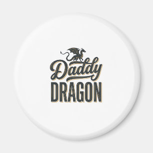 Daddy Dragon Vintage Gravur Shirt Design_1 Magnet