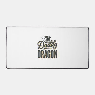 Daddy Dragon Vintage Gravur Shirt Design_1 Schreibtischunterlage