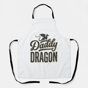 Daddy Dragon Vintage Gravur Shirt Design_1 Schürze