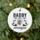 Daddy du bist das stärkste Funny Vater Foto Keramik Ornament (Baum)