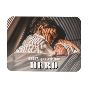 Daddy du bist Held Foto Vatertag Magnet Card