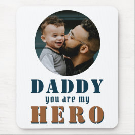 Daddy, du bist mein Helden Vater Foto Vatertag Mousepad