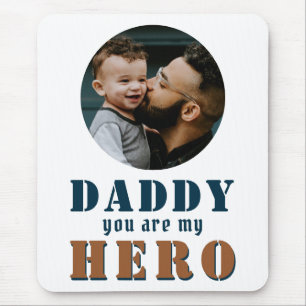 Daddy, du bist mein Helden Vater Foto Vatertag Mousepad
