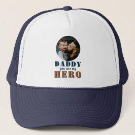 Daddy, du bist mein Helden Vater Foto Vatertag Truckerkappe