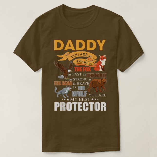 Daddy, du bist schlau, stark mutig wie für Adler T-Shirt (Design vorne)