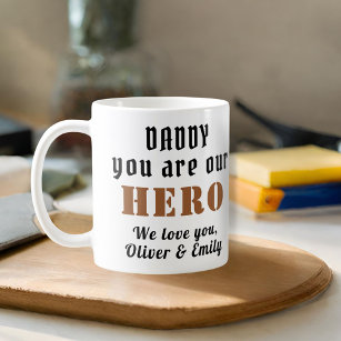 Daddy, du bist unsere Heldenvatertagsfamilie Kaffeetasse
