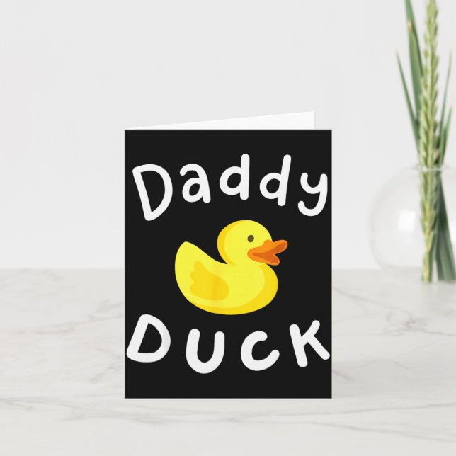 Daddy Duck Birthday Rubber Duck Lover Family Match Karte (Vorderseite)