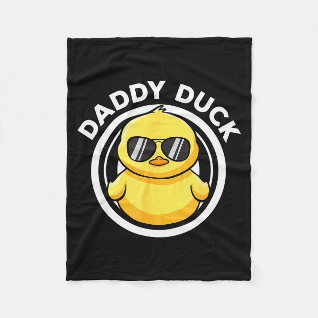Daddy Duck Dad I Love Ducks Family Lover Funny Rub Fleecedecke (Vorderseite)