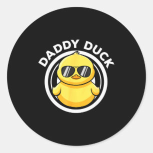 Daddy Duck Papa Ich liebe Enten Familienliebhaber Runder Aufkleber