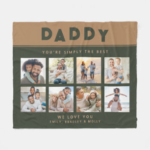 Daddy einfach die beste FotoCollage Personalisiert Fleecedecke