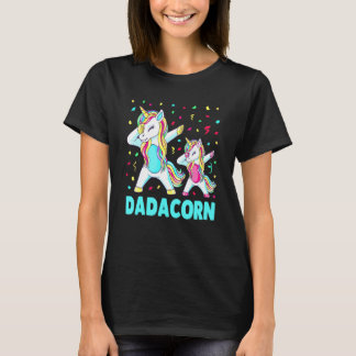 Daddy Einhorn Daddycorn Vatertag Papa Männer Gebur T-Shirt
