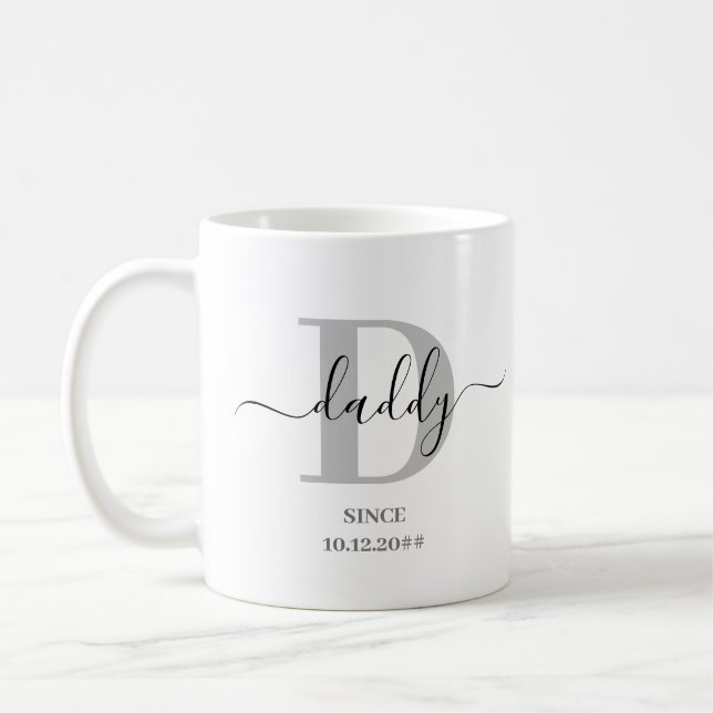 Daddy Elegant Script Monogram Kaffeetasse (Links)